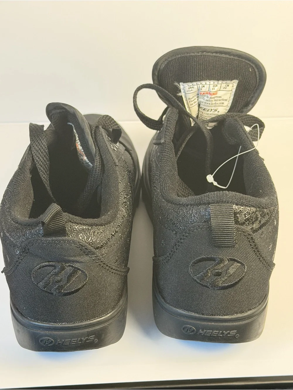 Rare Heelys x 93 Shoe Palace Black Paisley Roller Shoes Youth 4 Skater Y2K